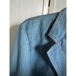 American Graffiti Womens Blazer Sz L Vintage‎ Denim Jean Jacket Shoulder Pads Blue Size L Photo 6