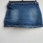 Edikted  Wrap Low Rise Denim Party Micro Mini Skirt Cotton Dark Blue Size Small Photo 2