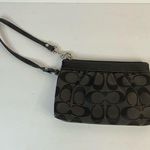 Coach Black Signature Canvas Wristlet Photo 1