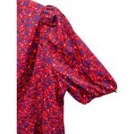 Pretty Little Thing Plus Red Floral Puff Sleeve Tea Dress Size 24 Photo 4