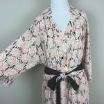 Diane Von Furstenberg  Wrap Dress Women XL Multicolor Leaf 3/4 Wide Sleeve Office Photo 2