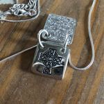 Irish Celtic 3 in 1 necklace, changable fronts and shamrock bracelet Silver Photo 2