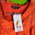PRETTYGARDEN Orange Boxy Blouse with Sailor Collar and Puff Sleeves Photo 5