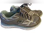 Skechers  Flex Sole Memory Foam Grey Green Running Shoes 11726 Size 8.5 Sneakers Photo 1