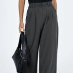 Princess Polly Archer Pants Slate Gray Size 10 Pleated Front Wide Leg Pant Photo 2