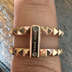 Henri Bendel Deco Split Crystal‎ ring size 7. In Rose Gold Tone Photo 0