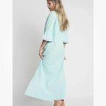 NEW Debbie Katz Taliah Maxi Tunic Dress cover up LARGE SEA Blue Photo 7