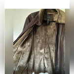 Style & Co  faux leather and faux fur coat size small vintage style Photo 3