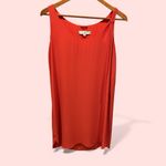 Loft Cute pumpkin spice swingy sleeveless dress tie belt Ann Taylor  Photo 1