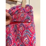 Vineyard Vines  Women's XL Pink Blue Orange Print Skort with Zipper Pocket Photo 2