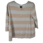 Cortland Park Light Blue Tan 100% Cashmere Sweater Pearl button closure Size L Photo 6