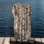 Torrid Lexie Light peach blush Pink Floral Chiffon H Photo 2