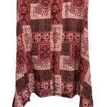 Maurice's Paisley Pink/Ivory Crinkle Skirt Size XL Lined Elastic Waist Photo 0