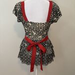 Anthropologie Y2K‎ Mesh Ruffles Babydoll Fairy Twee  Cap Sleeve Blouse top Photo 3