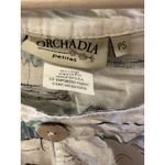 Orchadia Petites White Linen Cotton Blouse Top Tropical Floral Beach Size PS‎ Photo 1