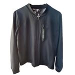 Skechers Reversible Bomber Jacket Black White Floral Print Zip Up Women’s Large Photo 3