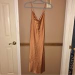 Show Me Your Mumu Verona Cowl Dress Copper Luxe Satin size large Photo 2