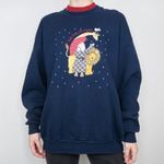 Vintage 90s Top Stitch by Morning Sun Noah’s Ark Quilted Embroidered Sweatshirt Size XL Photo 0