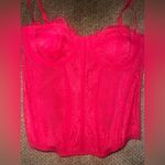 Urban Outfitters  Out from Under red modern love lace corset size small Photo 5
