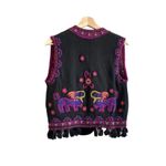 Rafia fringe vest Black Size M Photo 1