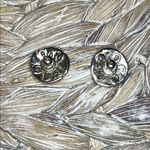 Monet Silver Tone Sand Dollar Stud Earrings Photo 3