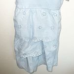 Sincerely Jules  Light Blue Smocked Tiered Floral Tank Top Tie Strap Mini Dress Photo 2
