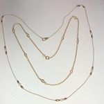 Vintage Gold Tone Dainty Faux Pearl Beaded Boho Necklaces Photo 1