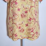 Talbots  Yellow and Pink Floral Short Sleeve Tee NWT Size Medium Floral T-Shirt Photo 3
