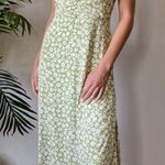 Lulus Timeless Touch Green Floral Print A-line Midi Dress - Size L Photo 0