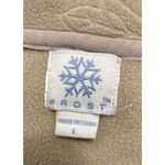 Frost Large Beige Full Zip Thick High Neck Fleece Vest Sleeveless Pocket Zip Photo 9