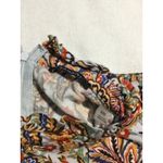 Tahari  Floral Print Mock Neck Puff Sleeve Peplum Blouse M M Photo 2