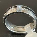 I love you black silver cubic zirconia ring size 7 Photo 3