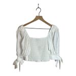 EXPRESS Bow Sleeve Crop Top Photo 4
