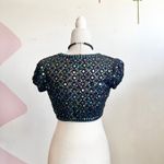 Vintage Y2K Sequin Bolero Shrug 2000s Glam Sparkly Indie Sleaze Black Medium Photo 1