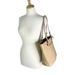 Michael Kors Jet Set Beige Patent Leather Shoulder Tote Bag Nude Tan Photo 7
