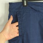 Eileen Fisher Eileen Fisher Navy Blue Organic Cotton Tencel Blend Capris Pants Women's Large Photo 3