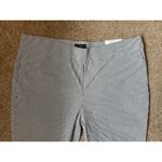 Liz Claiborne Career Slim Leg Pants Black White Stripe Size 18 Photo 2