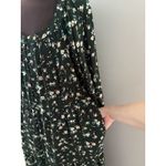 Old Navy  Maxi Dress Size L Green Floral Tiered Prairie Forest Whimsigoth Modest Photo 7