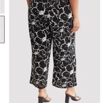 Adrianna Papell NWT  2X‎ Crepe High-Rise Wide Leg Crop Pant Black White Career Photo 2