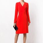 Diane Von Furstenberg Diane von Furstenburg Orange Tailored Wrap Dress Photo 14