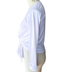 RALPH LAUREN White Tied Front Long Sleeve Cover Up Cardigan Top ~ Women's LARGE Photo 2