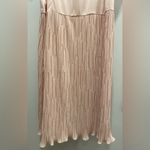 VTG 80s Light Pink Sleeveless Dress With Pleated Ruffle Skirt Size XL Photo 9
