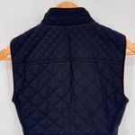 ZARA Quilted Vest Womens XS Black Gold Polyester Equestrian Style Zip Pockets Photo 5