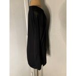 ZARA W&B Semi Sheer Black Textured High Low Top S No Care Tag Classic Preppy Photo 2