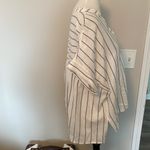 Madewell White / Blue Striped  Flowy Short Sleeve Top Photo 1