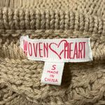 Woven Heart NEW  fringed hem cape sweater size Small Photo 5