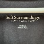 Soft Surroundings  Women's Long Sleeve Isabel Pima Shirt Top Black Medium Photo 2