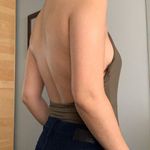 Missguided Olive Green Lace Up Halter Bodysuit Photo 4