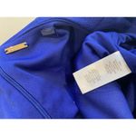 Tahari Jumpsuit Womens Medium Blue Flutter Sleeve Wide Leg Stretch Old Money Photo 3