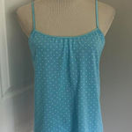 secret treasures Y2K BABY BLUE  POLKA DOT TANK‎ TOP Photo 0